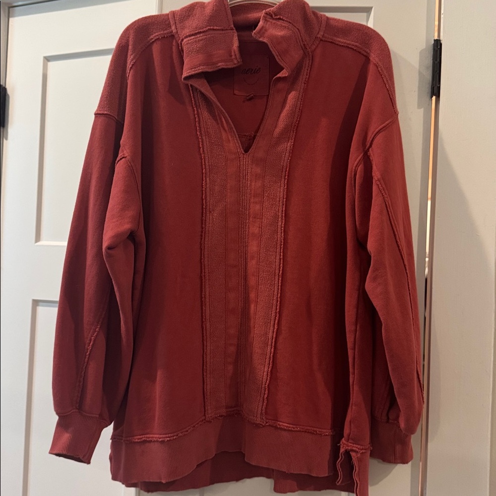 Arie Rust Red Pullover Sweater - image 1